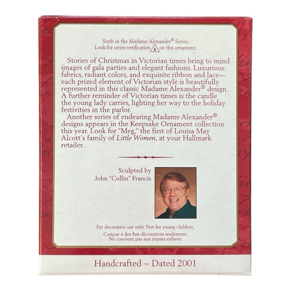 Victorian Christmas Madame Alexander 6th In Series Hallmark Keepsake Ornament - Picture 4 of 4